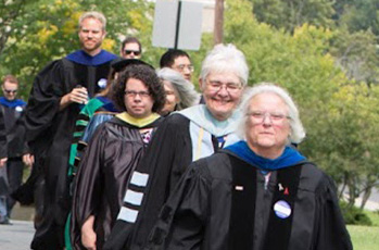 Faculty in the convocation procession