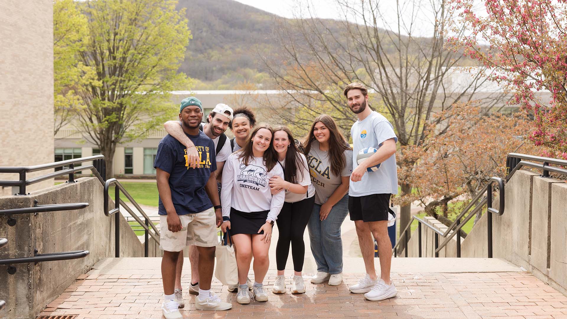 MCLA campus group of students 